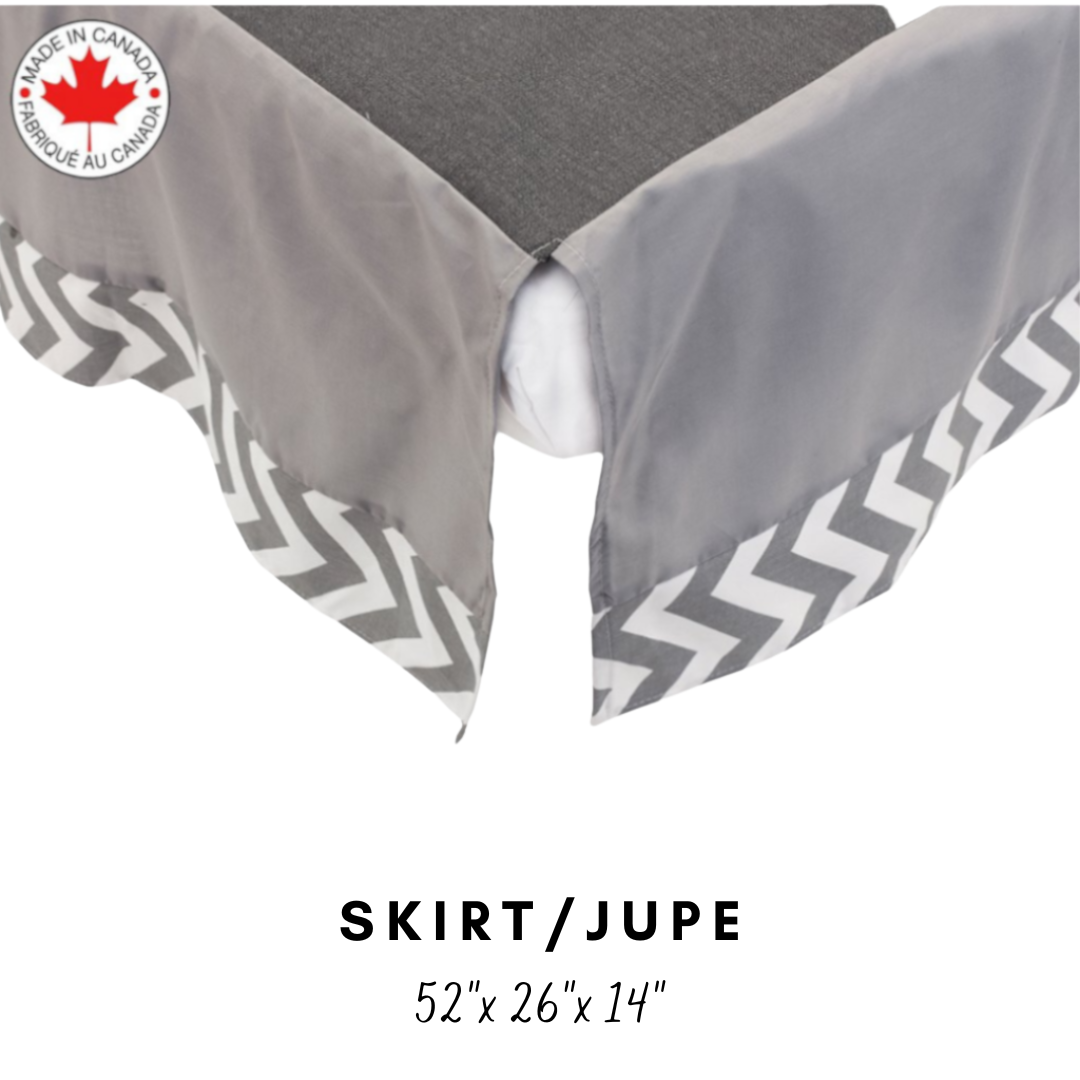 Grey and White Sleepy Dog - 5-piece Baby Bedding (Nursing Pillow Included)