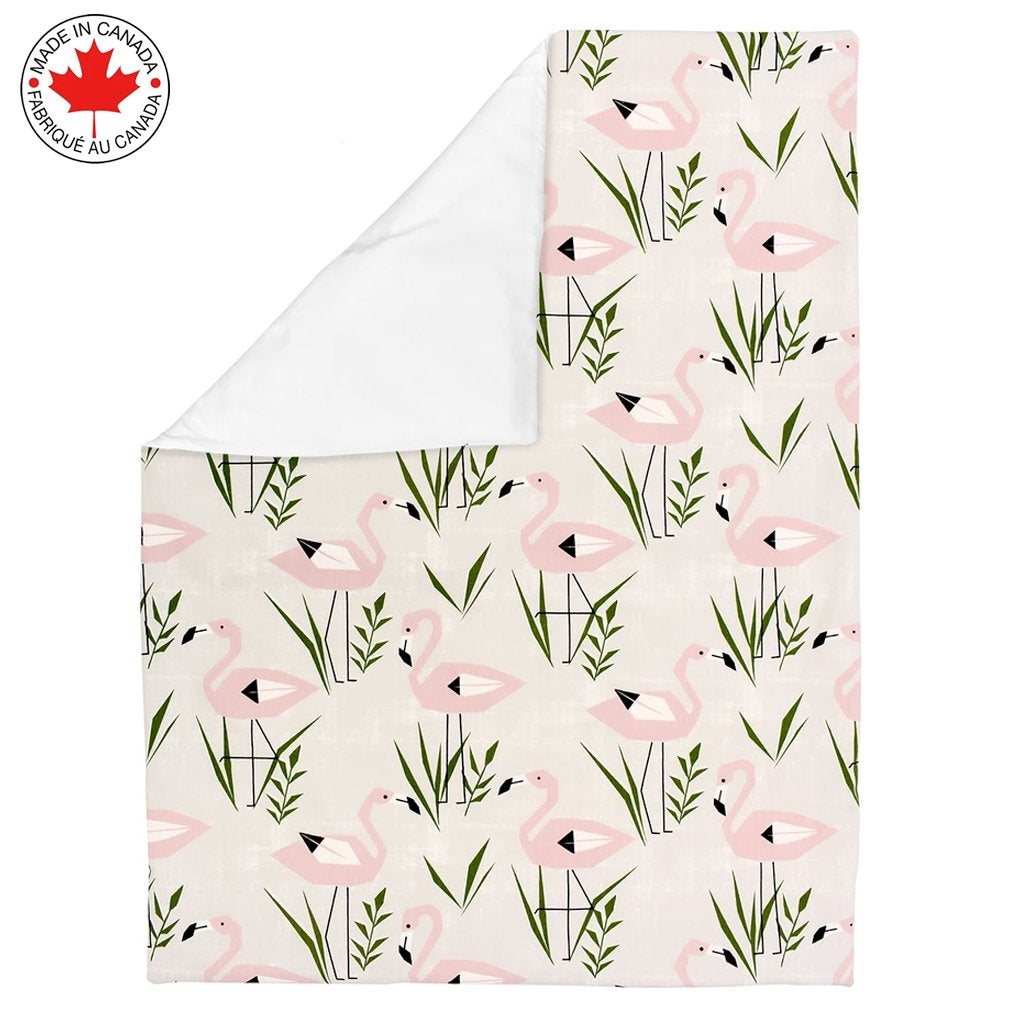 Literie bébé 4 pièces Flamant rose