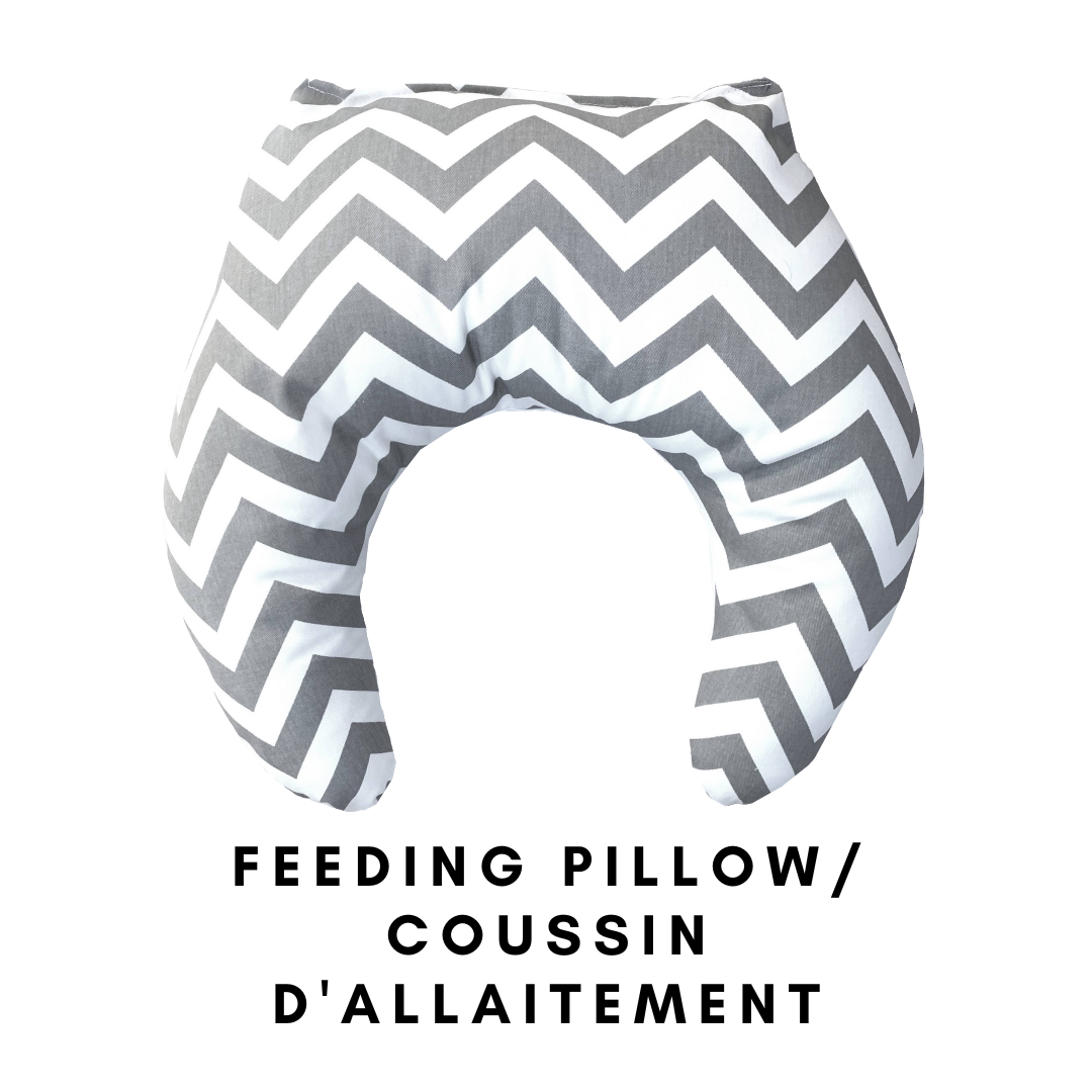 Grey and White Chevron Zigzag Bedding - (5-piece Baby Bedding, #300, Nursing Pillow Included)
