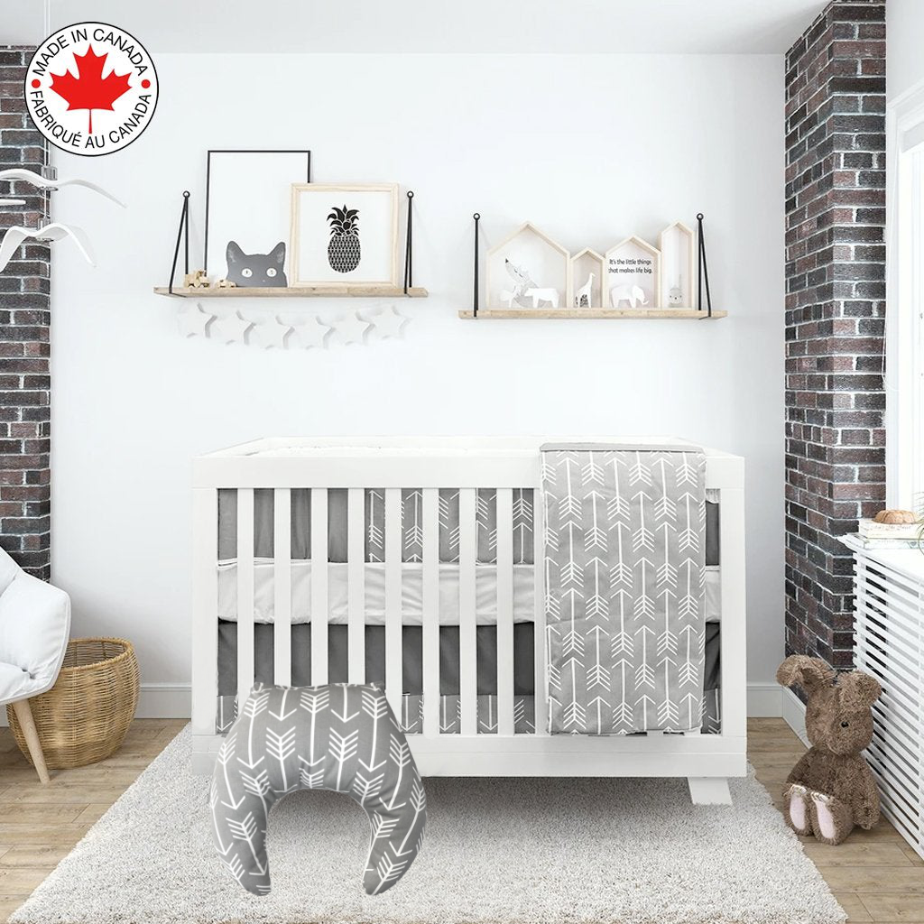 Minimalist Flying Arrows 5-piece Baby Bedding (Nursing Pillow Included)