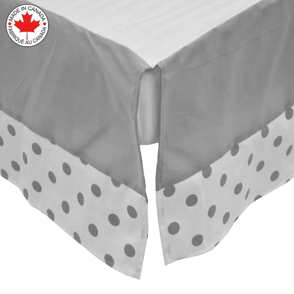 Endearing Baby Elephant with Grey Polka Dots (5-piece Baby Bedding #516, Nursing Pillow Included)