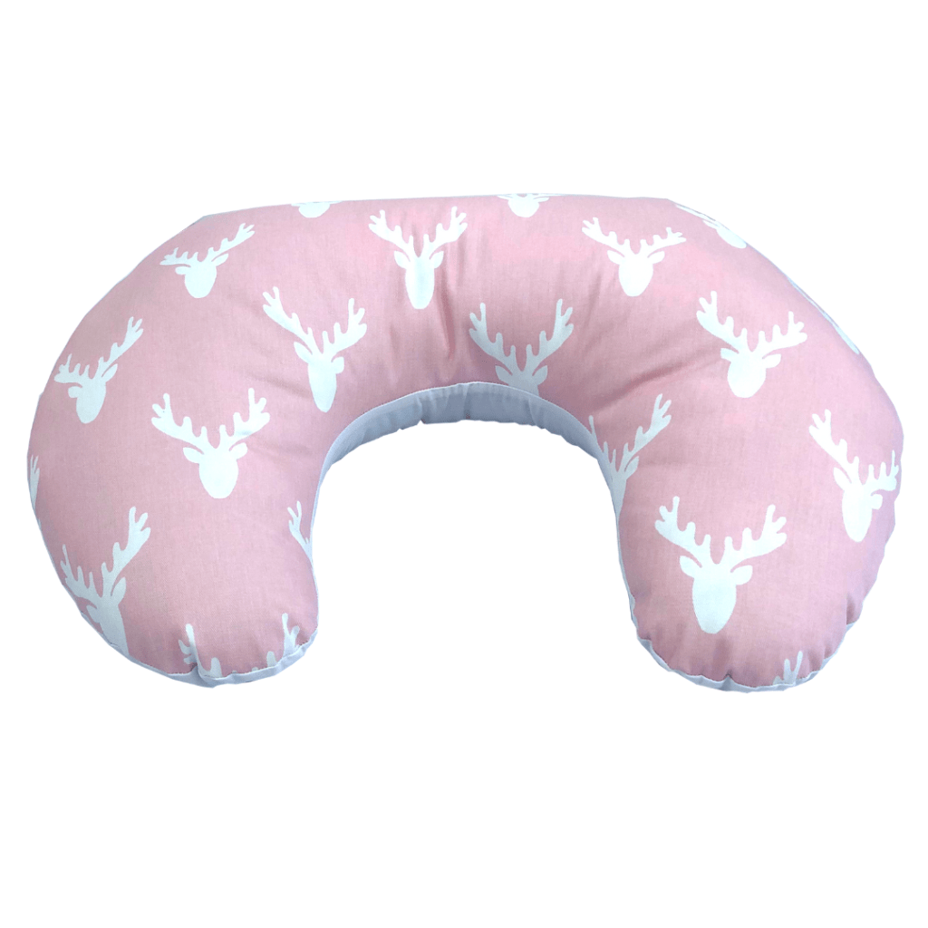 Ergonomic Pink Nursing Pillow with Moose Antler Pattern, #1pcs035fp