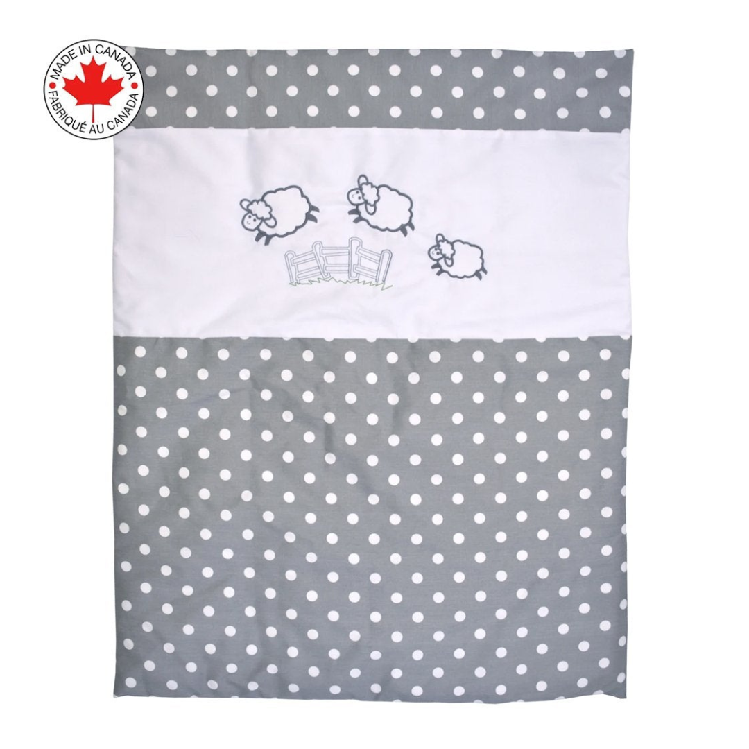 Sweet Leaping Sheep - 5-piece Baby Bedding #501 - (Nursing Pillow Included)